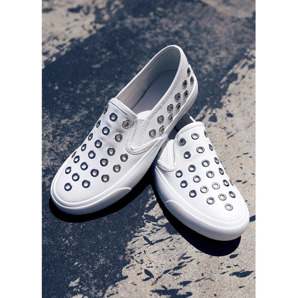 White accent slip on sneaker - Picture 2 of 5